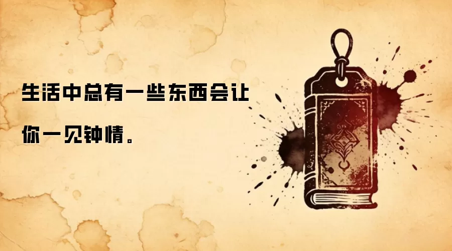 生活中总有一些东西会让你一见钟情。