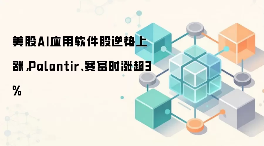 美股AI应用软件股逆势上涨，Palantir、赛富时涨超3%