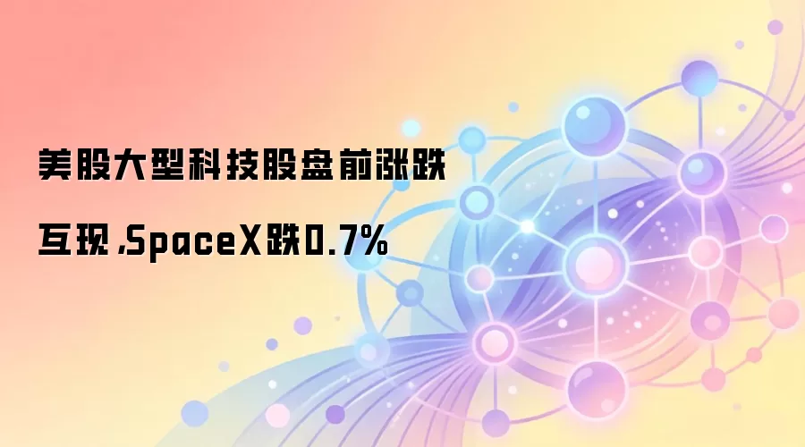 美股大型科技股盘前涨跌互现，SpaceX跌0.7%