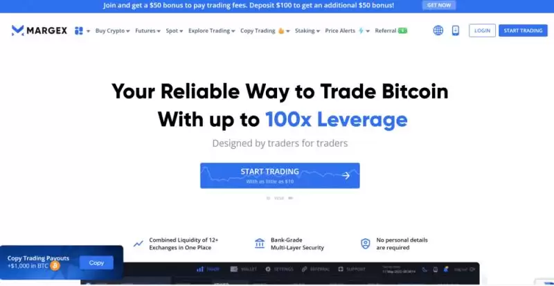 4.Margex – 最适合无 KYC 注册
