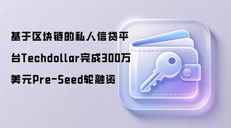 基于区块链的私人信贷平台Techdollar完成300万美元Pre-Seed轮融资
