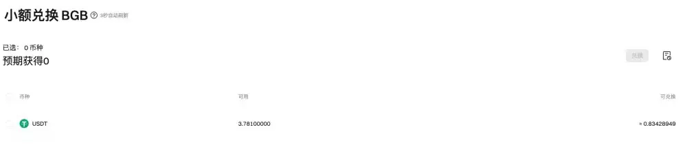 如何在 Bitget 网页端将小额资产兑换为 BGB？_图3