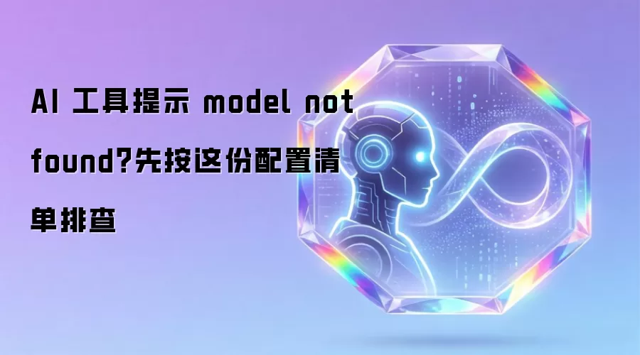 AI 工具提示 model not found？先按这份配置清单排查