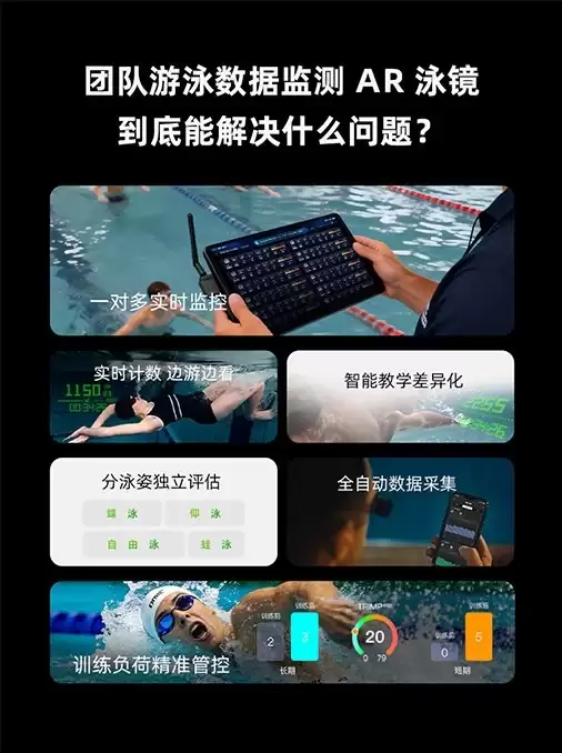 光粒×氧橙 发布全球首款团队游泳数据监测AR泳镜