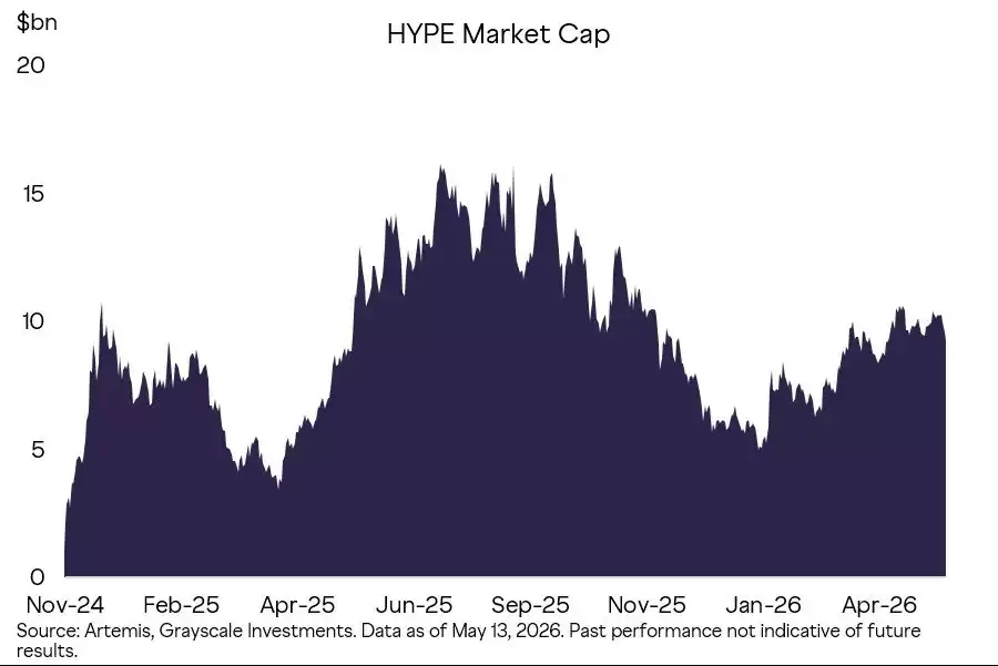 HYPE 自成立以来的市值