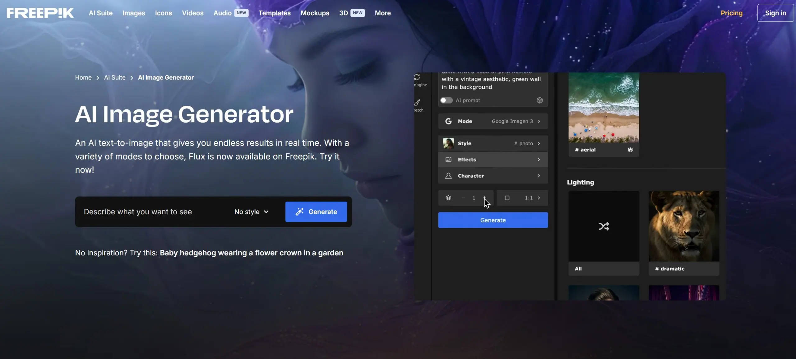 Freepik AI Image Generator