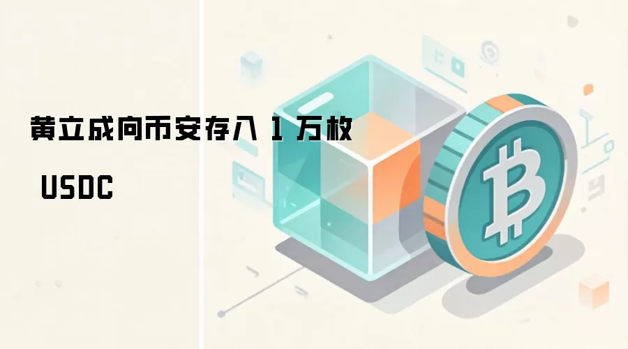 截图显示黄立成向币安地址转入1万枚USDC的链上记录
