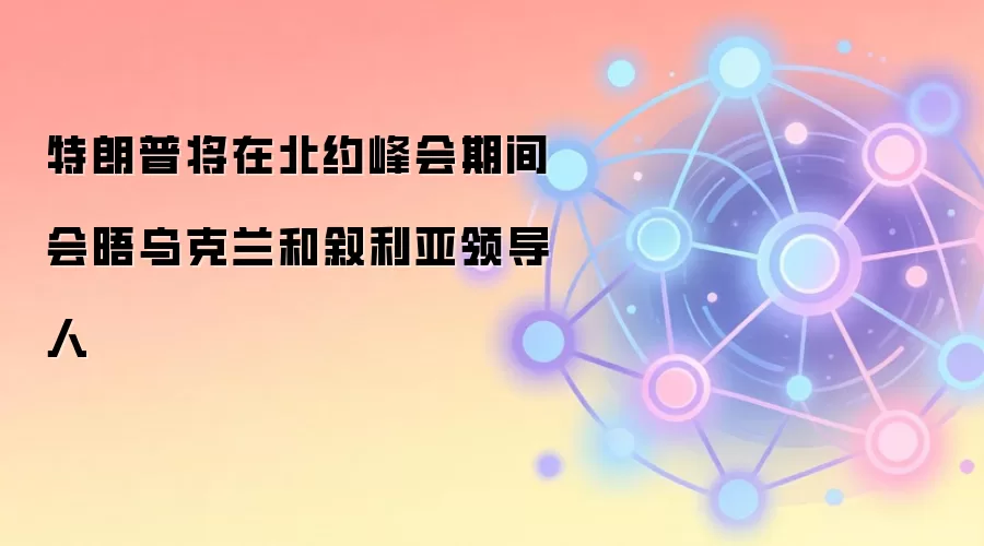特朗普将在北约峰会期间会晤乌克兰和叙利亚领导人