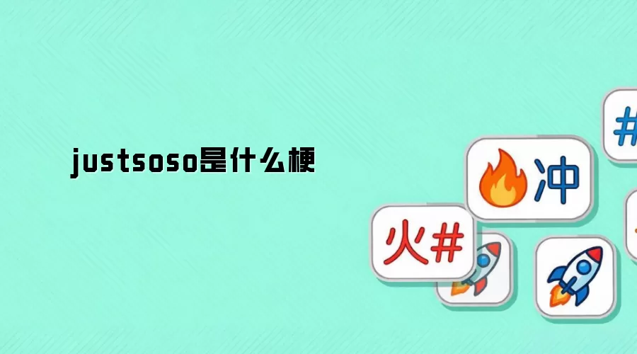 justsoso是什么梗