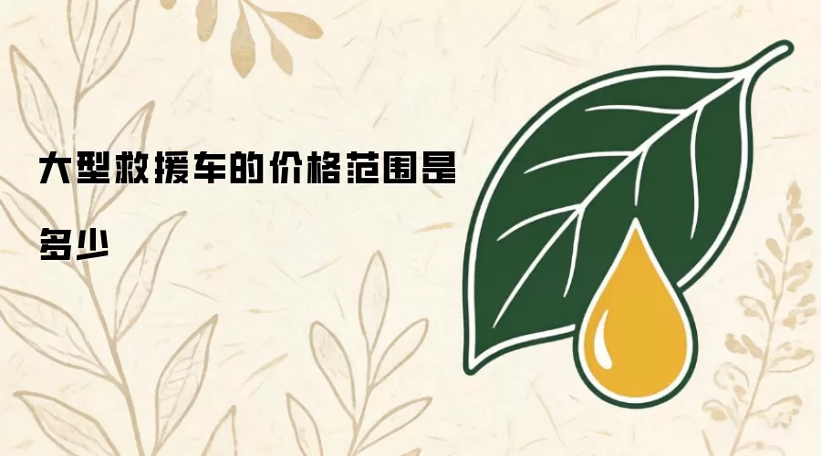 大型救援车的价格范围是多少