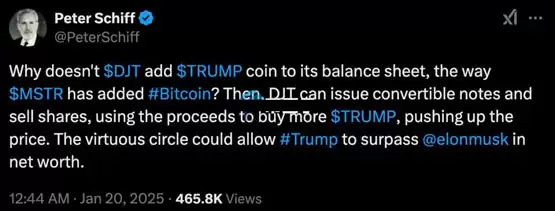 Peter Schiff谈TRUMP飙涨：特朗普何不效仿微策略？