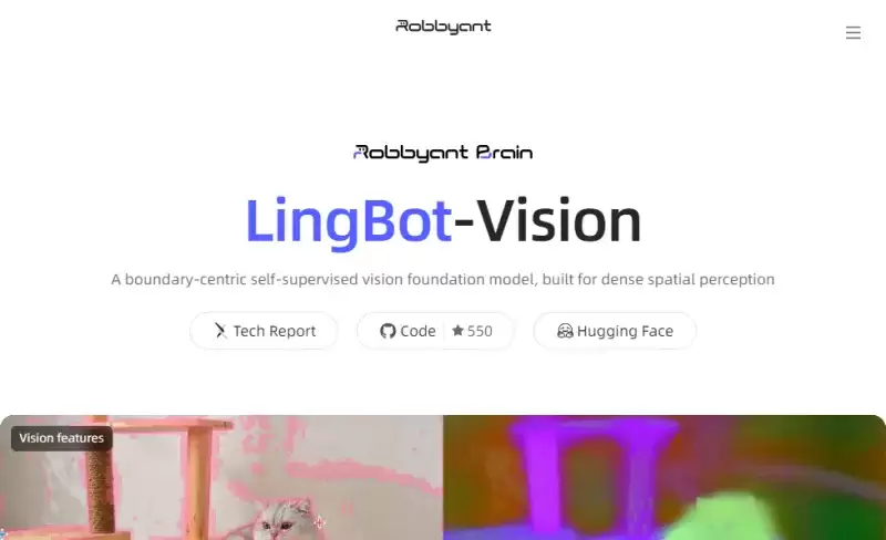 LingBot-Vision：蚂蚁灵波开源的面向具身智能的稠密特征提取视觉基础模型