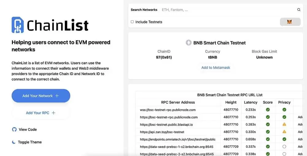 如何把BNB Chain测试网加到MetaMask