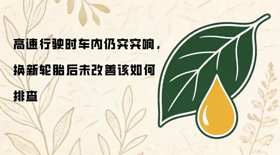 高速行驶时车内仍突突响，换新轮胎后未改善该如何排查