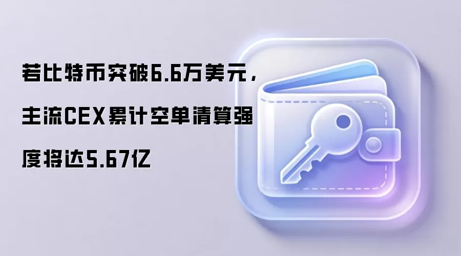 若比特币突破6.6万美元,主流CEX累计空单清算强度将达5.67亿