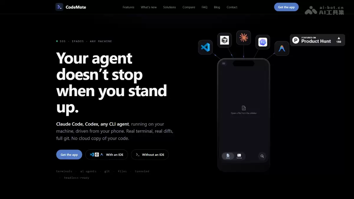 CodeMote – AI 原生跨端终端工具，支持远程操控编码环境