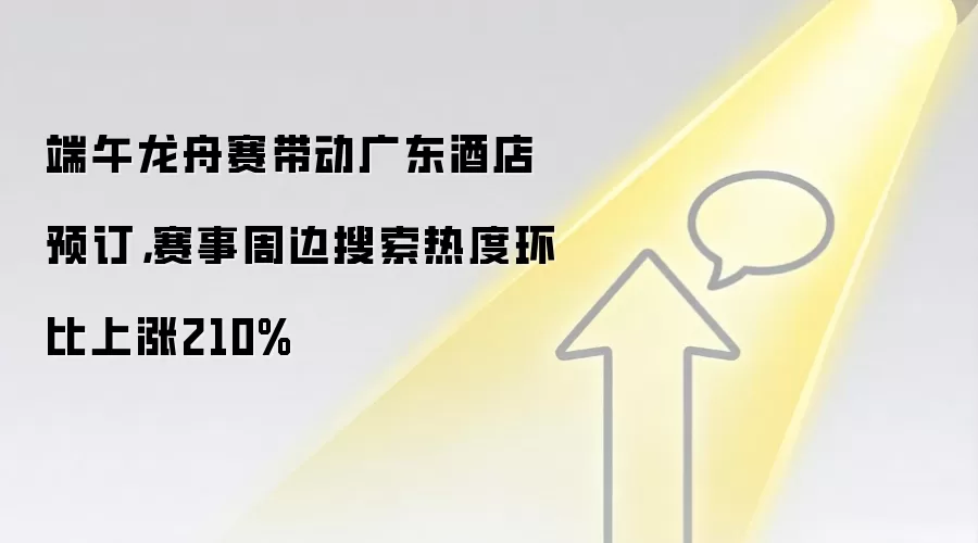 端午龙舟赛带动广东酒店预订,赛事周边搜索热度环比上涨210%