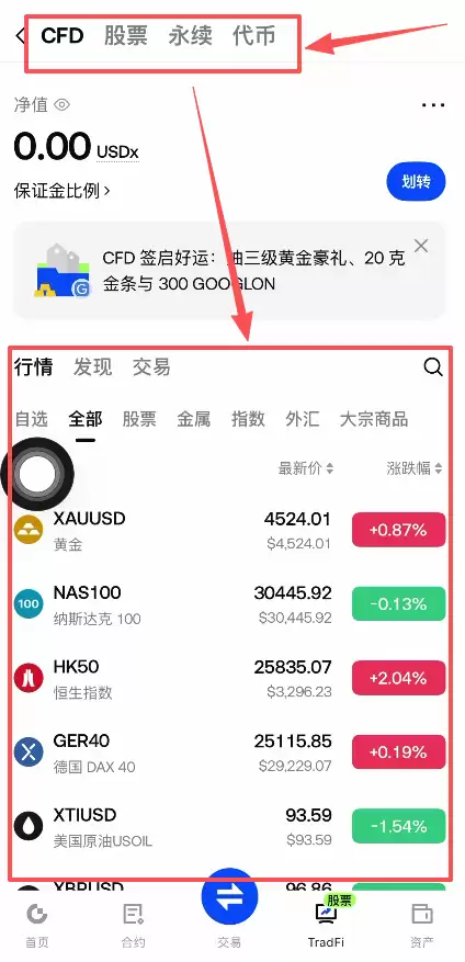 怎么开通Tradfi股票交易功能?_图2