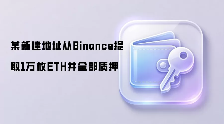 某新建地址从Binance提取1万枚ETH并全部质押