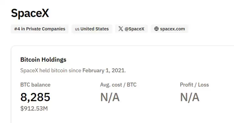 SpaceX 异常调动比特币（BTC） 10日搬运4.5亿美元比特币惹猜想
