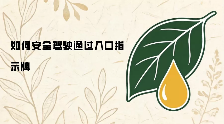如何安全驾驶通过入口指示牌