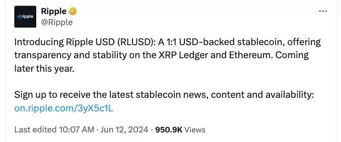 OUSG代币可通过Ripple的RLUSD稳定币兑换