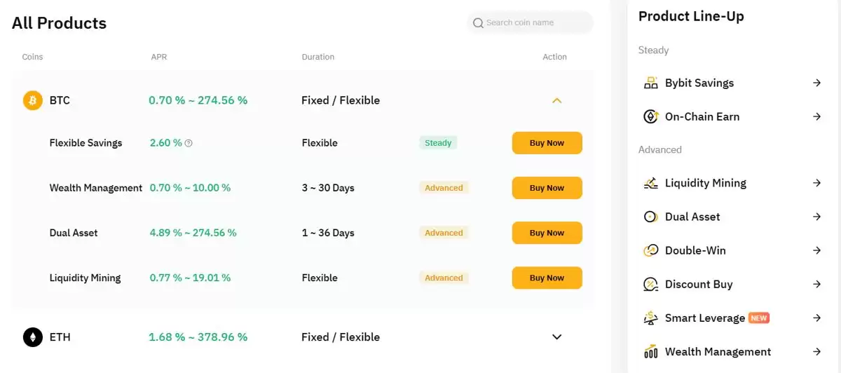 Bybit Earn 产品详解
