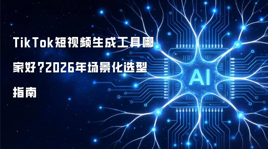 TikTok短视频生成工具哪家好？2026年场景化选型指南