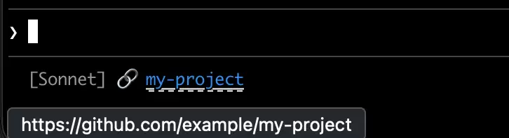 Claude Code 状态栏显示可点击的 GitHub 仓库名称