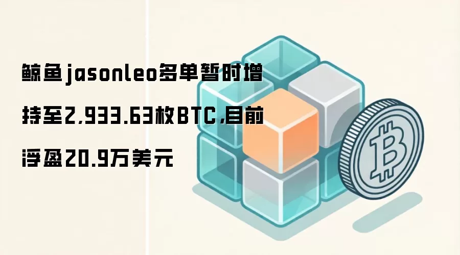 大户jasonleo加仓BTC多单至2,933.63枚,目前浮盈20.9万美元