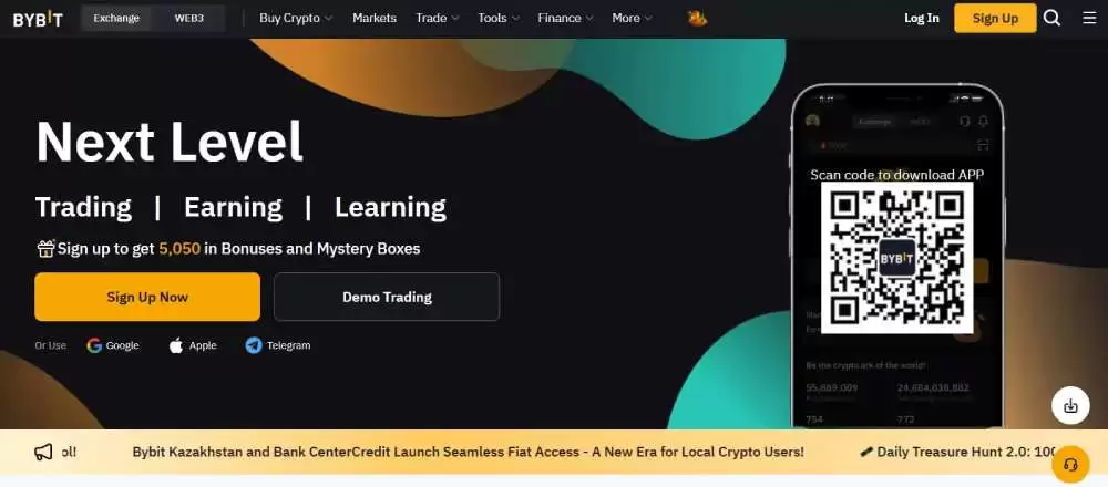 Bybit交易所界面