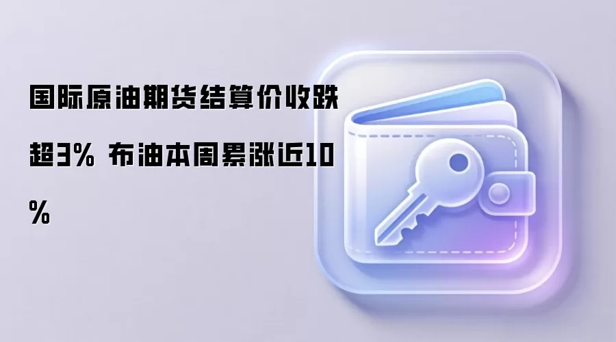 国际原油期货结算价收跌超3% 布油本周累涨近10%