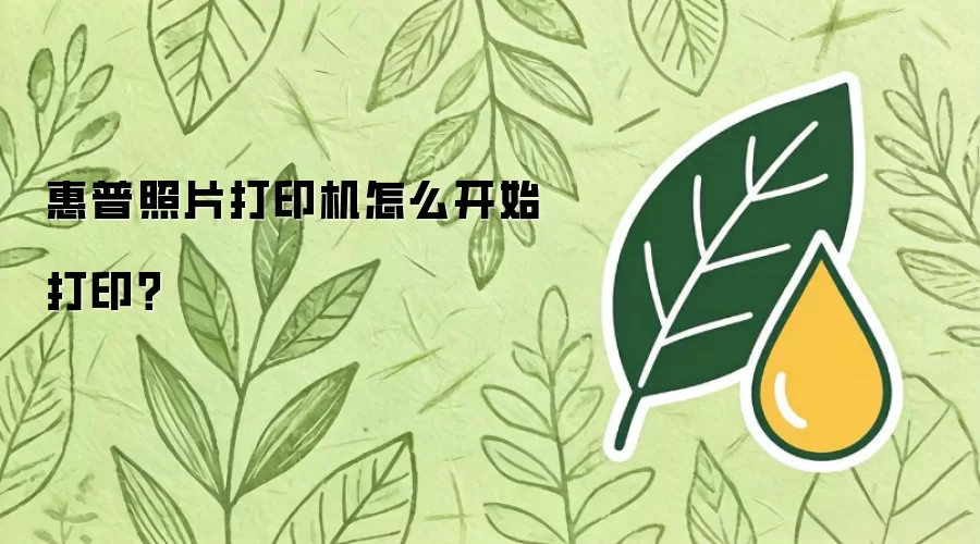 惠普照片打印机怎么开始打印?