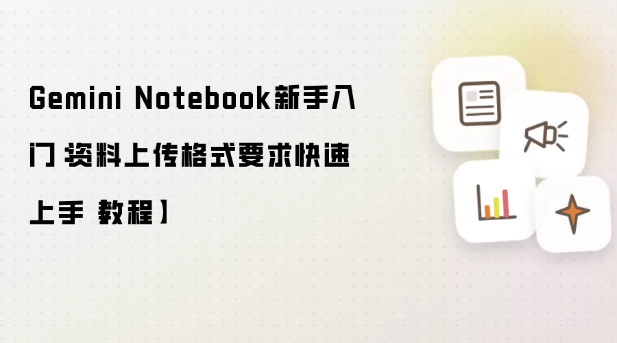 Gemini Notebook新手入门：资料上传格式要求快速上手【教程】