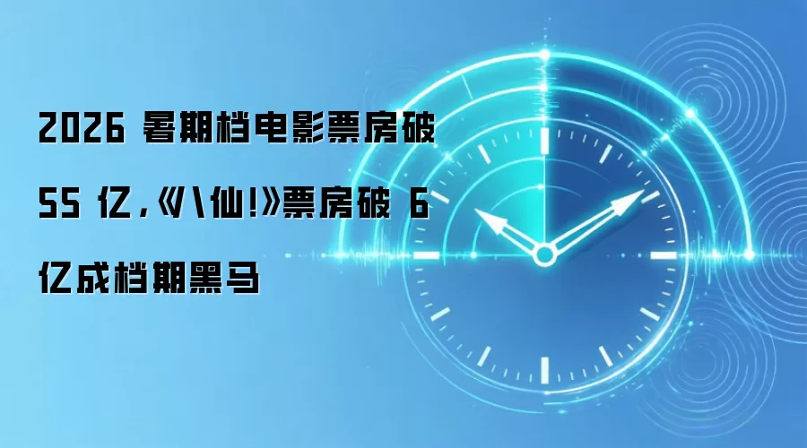 2026 暑期档电影票房破 55 亿，《八仙！》票房破 6 亿成档期黑马