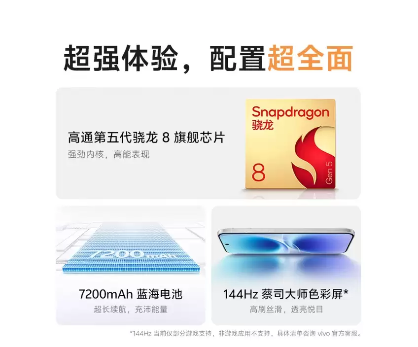 vivo X300 E今日开启预售：骁龙8Gen5加持，7200mAh大电池蔡司影像旗舰4799元起