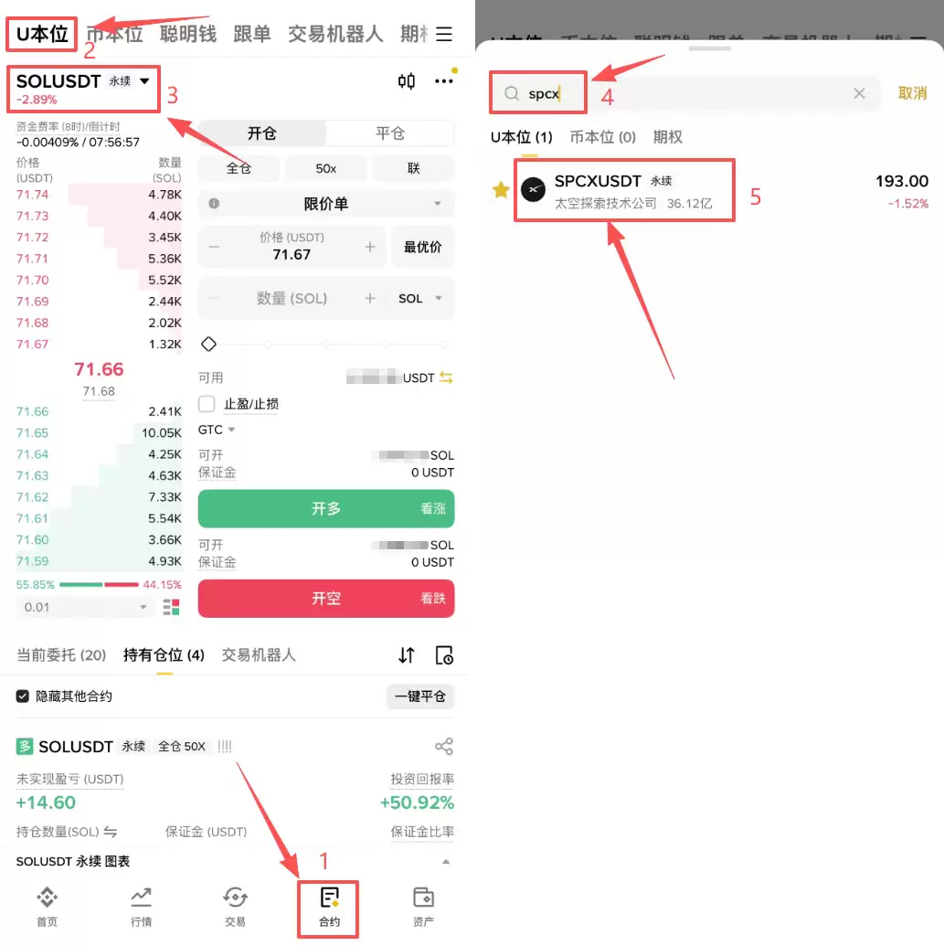 SPCX合约怎么玩？币安做多和做空完整操作教程