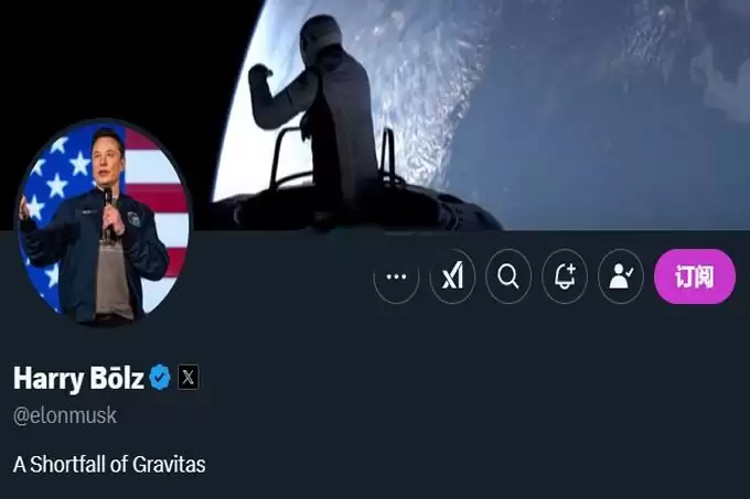 马斯克X帐号改名Harry Bōlz？同名Meme币HARRYBOLZ狂欢后暴跌