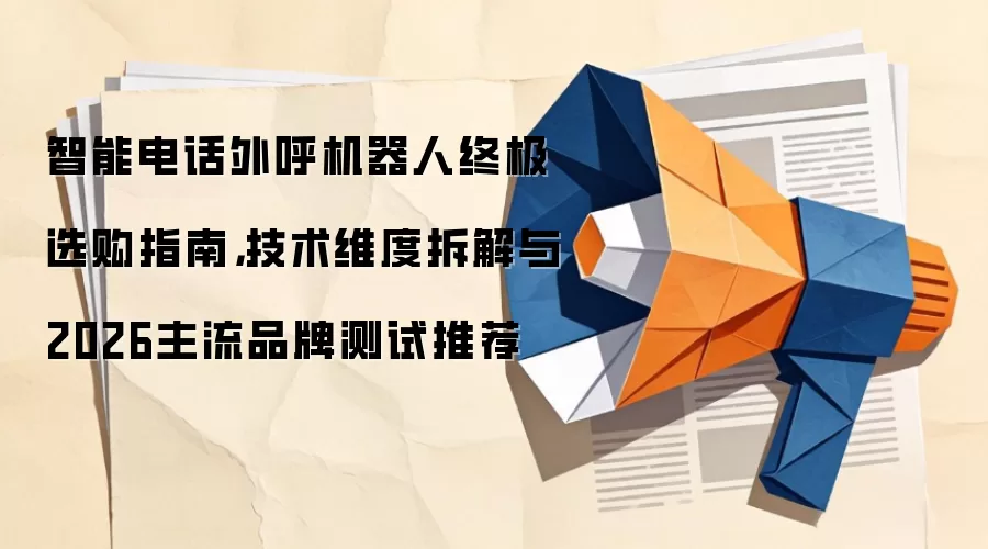 智能电话外呼机器人终极选购指南，技术维度拆解与2026主流品牌测试推荐