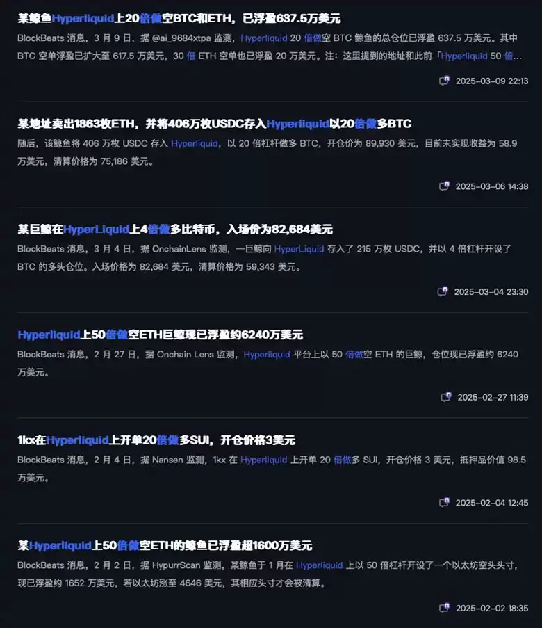 $HYPE再创历史新高,为什么巨鲸们都选择在Hyperliquid开单？