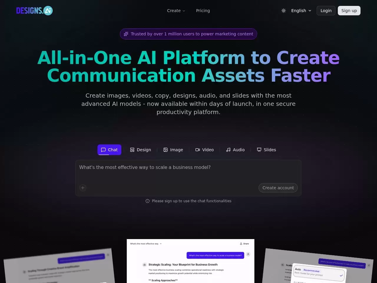 Designs.ai-Designs.ai为您提供了一种快速、高效且经济实惠的解决方案
