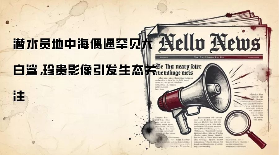 潜水员地中海偶遇罕见大白鲨，珍贵影像引发生态关注