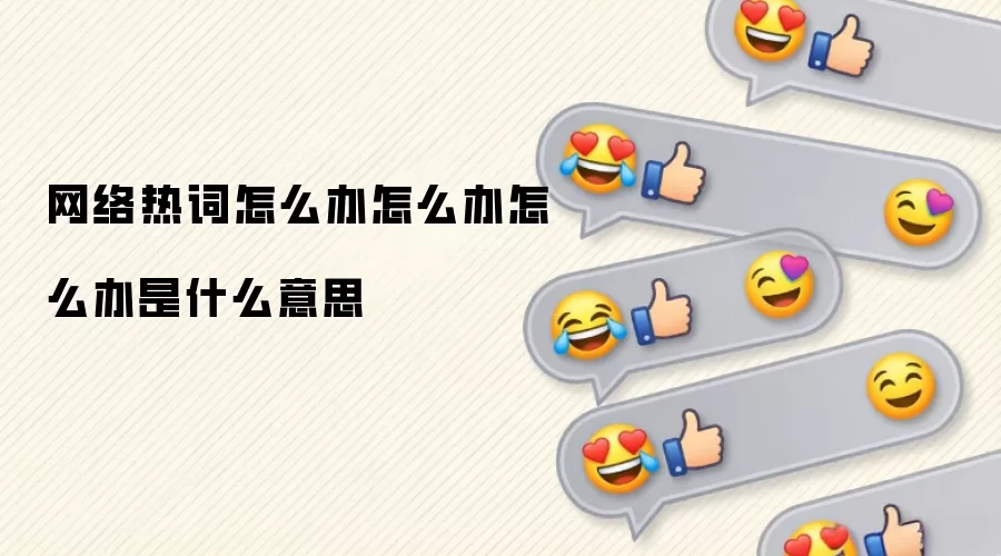 网络热词怎么办怎么办怎么办是什么意思
