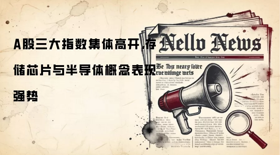 A股三大指数集体高开，存储芯片与半导体概念表现强势
