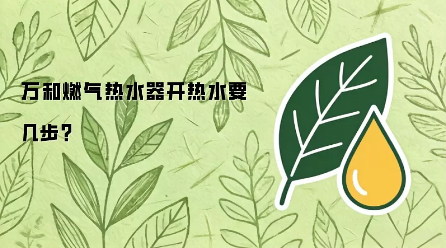 万和燃气热水器开热水要几步？