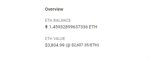 Etherscan 钱&包总览