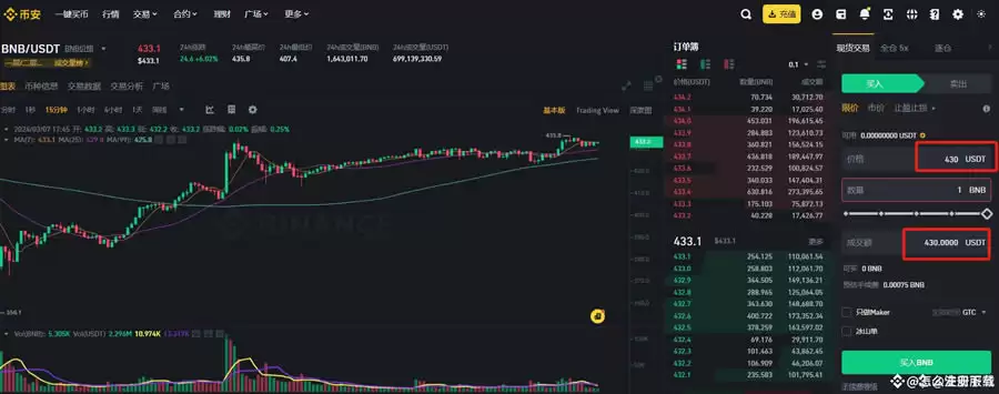 币安(Binance)交易所注册／充值／交易操作使用教程