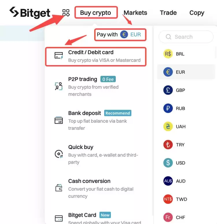 如何使用信用卡购买比特币?在Bitget用信用卡购买比特币的详细指南