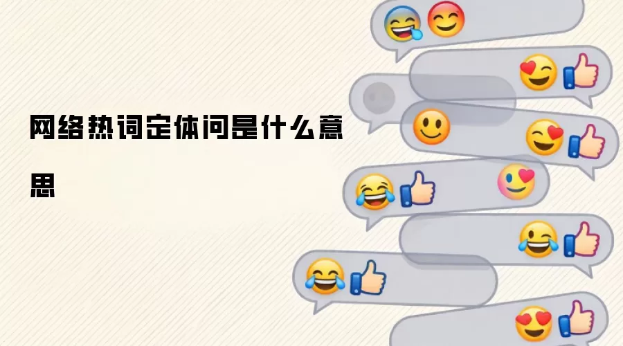 网络热词定体问是什么意思