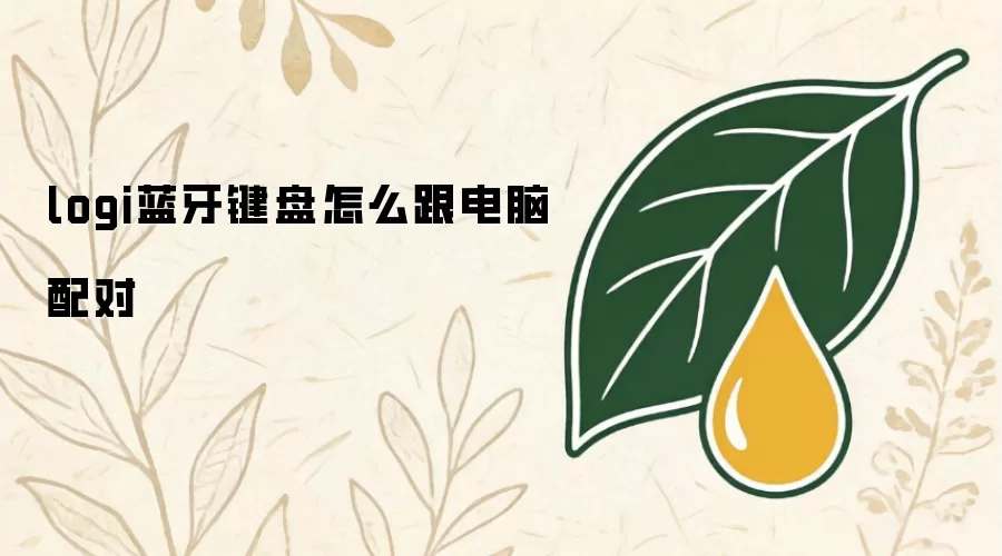 logi蓝牙键盘怎么跟电脑配对